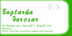 boglarka harcsar business card